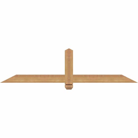 Ekena Millwork Eugene Smooth Timber Gable Bracket, Western Red Cedar, 60"W x 15"H x 1 1/2"D x 3 1/2"F, 6/12 Pitch GBW060X15X0204EUG00SWR